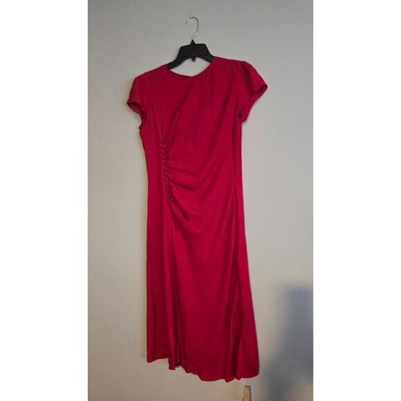 Reformation Frasier Dress in Cherry Red NWT Size 10P - Picture 5 of 12